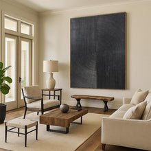 Load image into Gallery viewer, Black Linear Abstraction Art for Modern Office Lobby & Industrial - Style Home LargeART0904