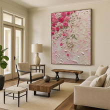 Load image into Gallery viewer, Textured Pink Rose Bouquet Abstract, Suited for Romantic Dining Room & Feminine Dressing Area LargeART1985
