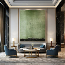 Load image into Gallery viewer, Large - Scale Hand - painted Green Textured Abstract Art for Nature - Inspired Studies LargeART0154