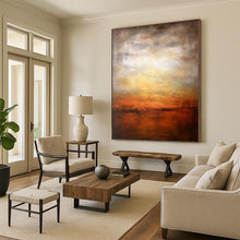 Load image into Gallery viewer, Enormous Sunset Glow Abstract Acrylic for Cozy Dining Room LargeART0287