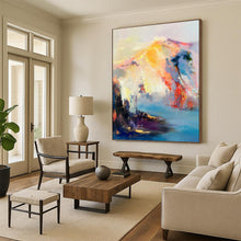 Load image into Gallery viewer, “Colorful Mountain Dreamscape” Abstract Painting on Canvas, Adventure - Inspired Bedroom Decor DKH1061