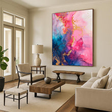 Load image into Gallery viewer, “Liquid Gold & Color Swirl” – Alcohol Ink Painting with Fluid Patterns DTP286