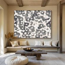 Load image into Gallery viewer, Monochrome Floral Pattern - Chic Living Room or Bedroom Art LargeART1491