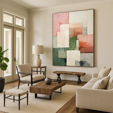Load image into Gallery viewer, Pastel - Colored Geometric Abstract, Best for Scandinavian Nursery & Calm Reading Nook LargeART2279