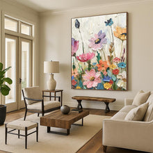 Load image into Gallery viewer, Impasto Floral Art, Colorful Botanical Painting for Cheerful Kitchen & Whimsical Sunroom LargeART2241