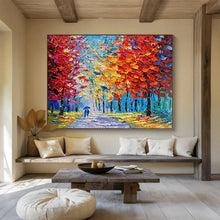 Load image into Gallery viewer, Autumn Path Stroll Large - Scale Hand - painted Abstract Acrylic Art DLZ200