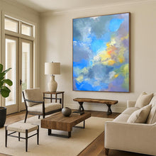 Load image into Gallery viewer, Large - Scale Hand - painted Colorful Cloud - Like Abstraction Acrylic Art for Bright - Themed Sunrooms LargeART0223