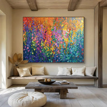 Load image into Gallery viewer, Colorful Impasto Abstract Painting on Canvas - “Rainbow Textures” DKH702