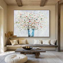 Load image into Gallery viewer, “Vibrant Floral Bouquet” - Abstract Acrylic of a Colorful Flower Vase, Great for Dining Room and Bathroom DLZ220