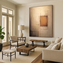 Load image into Gallery viewer, Minimalist Brown Square Acrylic Art - Ideal for Bedroom & Study Room Display LargeART0535