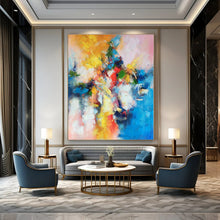Load image into Gallery viewer, Color Explosion Abstract Painting, Ideal for Playful Kids’ Room & Artsy Coffee Shop LargeART1393
