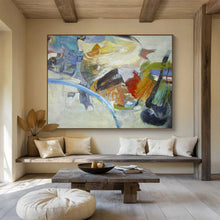 Load image into Gallery viewer, Abstract Still “Colorful Chaos” Painting on Canvas, Expressive Still Life Art DKH845