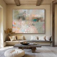 Load image into Gallery viewer, Soft - Toned Abstract Painting for Spa Relax Area & Minimalist Living Room DKH203