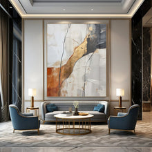 Load image into Gallery viewer, Textured Earth - Tone Abstract Acrylic Art, Suited for Rustic Home & Art Gallery LargeART1046