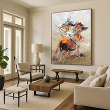 Load image into Gallery viewer, “Guan Yu on Horseback” - Chinese Mythology Art on Canvas DKH1590