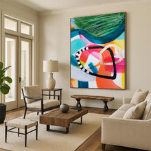 Load image into Gallery viewer, Colorful Abstract Shape Art, Suited for Eclectic Office & Creative Classroom LargeART1825