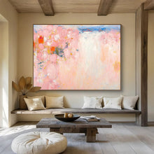 Load image into Gallery viewer, Soft Pink Floral Abstract Painting On Canvas DKH411