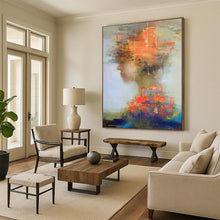 Load image into Gallery viewer, “Colorful Abstract Figure” ,Soft background with a figure’s profile, surrounded by vibrant, fragmented colors and shapes. DTP318