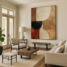 Load image into Gallery viewer, Neutral - Toned Geometric Abstract - Great for Mid - Century Living Room & Office Lounge LargeART2365