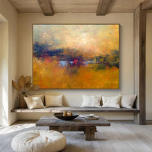 Load image into Gallery viewer, Warm - Toned Abstract Sunset Painting On Canvas DKH399