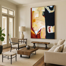 Load image into Gallery viewer, Warm - Toned Abstract Figure Painting - Ideal for Cozy Living Room & Art Studio LargeART2383