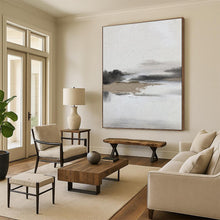 Load image into Gallery viewer, “Textured Grey Abstract Landscape” - Impressionistic Earth Art on Canvas DKH1672