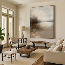 Load image into Gallery viewer, Neutral - Toned Misty Landscape Abstract Painting, Perfect for Minimalist Study & Calming Spa LargeART1874