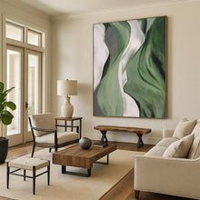 Load image into Gallery viewer, “Gold - Leafed Tree Silhouette” Abstract Painting on Canvas, Elegant Dining Room Decor DKH1054