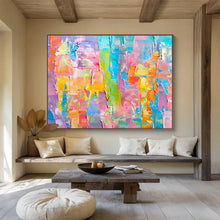Load image into Gallery viewer, Colorful Block - Style Abstract Painting On Canvas DKH397