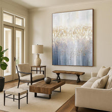 Load image into Gallery viewer, Silver and Gold Forest Abstract Acrylic Art - Ideal for Elegant Hotel Lobby & Glamorous Bedroom LargeART0592