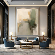 Load image into Gallery viewer, Earth - Tone Geometric Abstract Canvas Painting 2, Ideal for Bohemian - Chic Living Room & Artistic Workspace LargeART1292