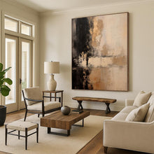 Load image into Gallery viewer, Oversized Hand - painted Earth - Toned Abstract Reflection Acrylic Art for Rustic - Inspired Living Spaces LargeART0252