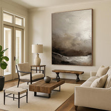 Load image into Gallery viewer, Gray - Brown Textured Abstract Acrylic Art - Great for Contemporary Art Space & Modern Bedroom LargeART0550