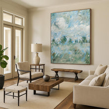 Load image into Gallery viewer, Impressionist Blue & Green Landscape, Ideal for Cottage - Style Living Room & Calm Study LargeART1982