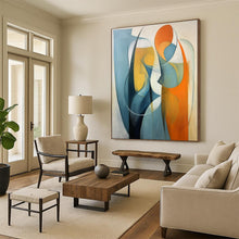Load image into Gallery viewer, Abstract Expressionist Figure Art, Color - Blended Modern Painting for Creative Studio & Contemporary Living Room LargeART2233