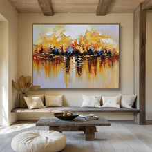 Load image into Gallery viewer, Autumn Lake Reflection - Serene Living Room Art LargeART1559