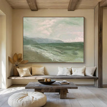 Load image into Gallery viewer, Soft Toned Seaside Landscape - Tranquil Living Room or Bedroom Art LargeART1522