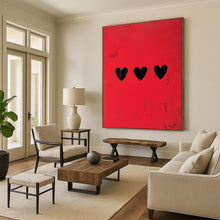 Load image into Gallery viewer, Red & Black Minimalist Abstract Art, Suited for Edgy Living Room & Bold Bedroom LargeART1935
