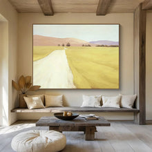 Load image into Gallery viewer, Minimalist Landscape Painting on Canvas - “Yellow Pathway” DKH742