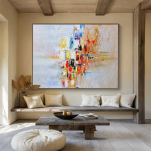 Load image into Gallery viewer, Abstract City Dusk Large - scale acrylic painting DLZ180