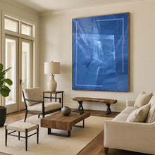 Load image into Gallery viewer, Large - Scale Blue - Purple Geometric Abstract Art for Modern Living Room & Creative Studio LargeART0458