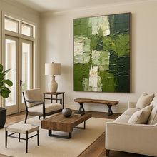 Load image into Gallery viewer, Textured Green Abstract Masterpiece, For Rustic Living Room & Art Gallery Display LargeART2277