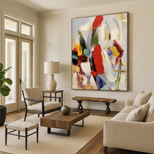 Load image into Gallery viewer, Colorful Abstract Shape Painting, Suited for Playful Kids’ Room & Art - Filled Hallway LargeART1955