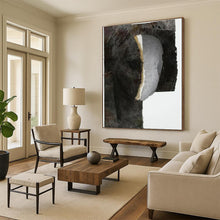 Load image into Gallery viewer, Mixed - Media Abstract Head Art, Earth - Toned Textured Collage for Bohemian Study & Eclectic Gallery Wall LargeART2223
