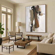 Load image into Gallery viewer, Large - Scale Earth - Toned Textured Abstract Painting - Ideal for Rustic Living Room & Art Gallery Display LargeART0794
