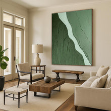 Load image into Gallery viewer, Green and White Textured River Acrylic Art - Great for Nature - inspired Bathroom & Eco - friendly Office LargeART0650