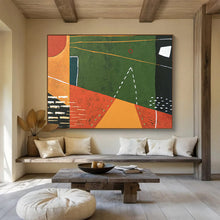 Load image into Gallery viewer, Dynamic Line - and - Color Abstract Painting on Canvas DKH558
