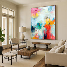 Load image into Gallery viewer, “Pastel Color Cascade” Abstract Painting on Canvas, Bohemian Bedroom Charm DKH1065