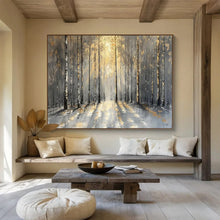 Load image into Gallery viewer, Golden Forest “Mystic Pathway” Painting on Canvas, Enchanted Landscape Art DKH802