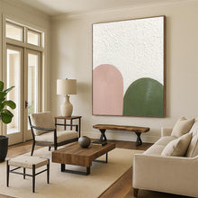 Load image into Gallery viewer, “Pastel Arches in Pink and Green” - Pink, Green Abstract Art on Canvas DKH1175